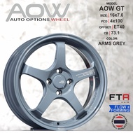 AOW GT | 16x7.0JJ | 4x100 | ET 40 | ARMS GREY