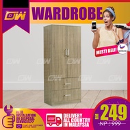 2.5 Feet Swing Door Wardrobe / Wardrobe with Large hanging space / Almari baju / Pintu Kaca / Almari Baju Kayu / Berlac
