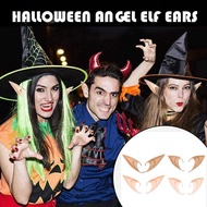 Halloween Elf Ears Cosplay Props Elf Ears Vampire Teeth Fairy Ears Fake D6m0