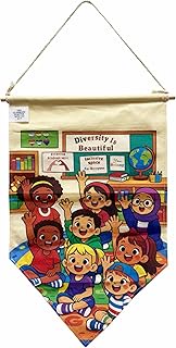 THIS CLASSROOM IS BETTER WITH YOU IN IT, Canvas Pennant-Inspirational Classroom Wall Decor-Flags of 
