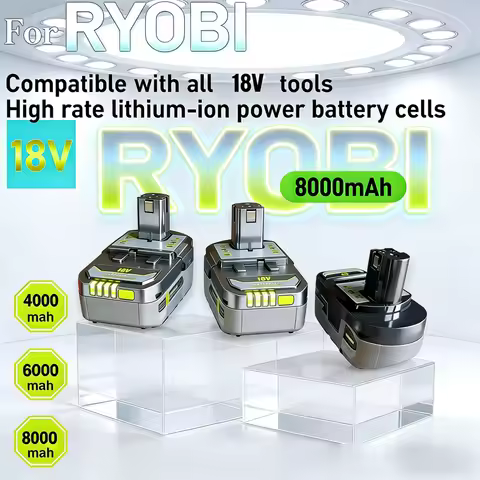NEW RYOBI 18V ONE+ 8.0Ah High-Capacity Lithium Battery, 2026 Upgrade,For Long Runtime with All ONE+ 