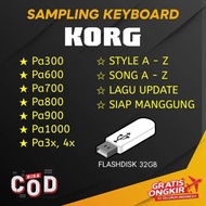 UPDATE 2025 - FLASHDISK 32 GB style & midi Sampling keyboard KORG PA300 600 700 900 1000