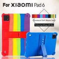 For Xiaomi Pad 6 6Pro 11" Case Mi Pad 5/5 Pro 5G 11inch Tablet Casing Kid Air bag Shockproof Soft Silicone Shell With Stand Flip anti-crack Fall prevention Protective Cover