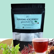 Rightmix Culture Spearmint Tea with Roselle For Hormonal Acne Remedy 14 Tea Bags (2g per sachet)