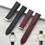 Substitute Omega Strap Genuine Leather Male Conjoined Buckle Omega Substitute Butterfly Pegasus Speedmaster Watch Strap 20mm+Free Tool