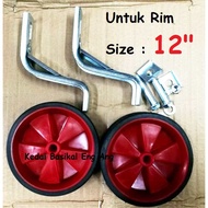 Training wheel , roda kecil ,Roda tepi Size Rim 12"14"16"18"20"basikal