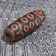 Dzi tibetan spiritual natural stone 21 eye uk 4 cm