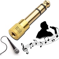 elzadobashop หัวแปลงแจ็คหูฟัง เป็นไมค์โครโฟนใหญ่ Jack Converter Adapter 3.5mm to 6.35mm 1ชิ้น