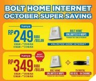 Promo BOLT HOME Internet Unlimited 249 Ribu/Bln tanpa FUP 