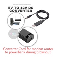 ○Cable Coverter 5v to 12v Modem to Powerbank