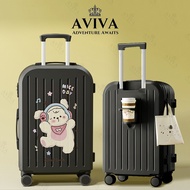 AVIVA Hard Case Luggage with Cute Cartoon Design and 360° Spinner Wheels