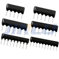 10pcs 9PIN 8PIN 7PIN 6PIN 5PIN exclusion Network Resistor array DIP 100 220 470 680 1K 1.2K 1.5K 2K