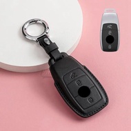 Car Leather Key Case For Mercedes Benz E Class E200L/E300L/C260L/C180 GLC A200 3Buttons Key Cover Ch