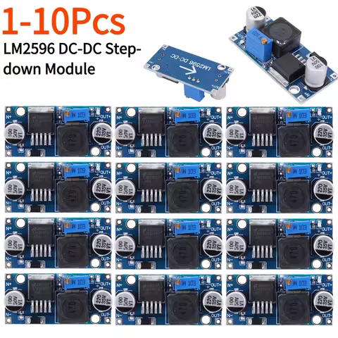 1-10Pcs LM2596 DC-DC Step-down Power Supply Module 3A Adjustable Step-down Module Voltage Regulator 