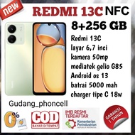 hp xiaomi redmi 13C NFC ram 8+256  GB baterai 5000 mah mediatek helio G85 garansi resmi 1 tahun