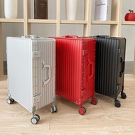 Premium Export Japanese Aluminum Frame Luggage Silent Universal Wheel Rolling Suitcase 19 Inch Carry