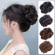 {MY} Hair Bun Synthetic Hairpins Claw Clip Bun Fake False Hair Bun Clip/ Fake Hair Clip/ Wig Flower 