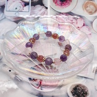 [Eclipse.gem] Strawberry Quartz, Rose Quartz, Amethyst Bracelet