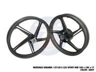 MODENAS DINAMIK GT128 GT 128 5L SPORT RIM 5 BATANG KAKI SPORTRIM OEM GOOD QUALITY  160 x 185 x 17