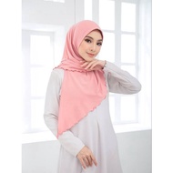 Tudung bawal lazy Layla Ruffle/ Bawal instant/ Bawal malas/ Instant travel moscrepe