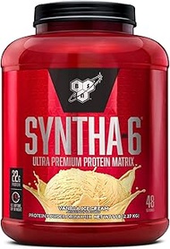 BSN SYNTHA-6 Protein Powder, Vanilla Ice Cream, 2267.96g (5 lbs)