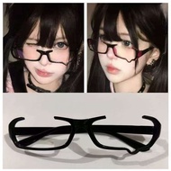 Fashion Anime Y2K Teardrop Cosplay Glasses Unisex Square Round Frame Eyeglass Frame Costume Props Sp