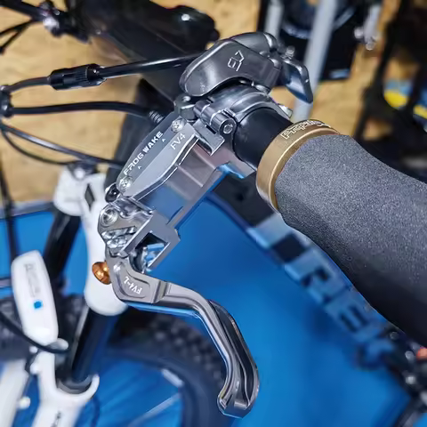 Frog Wake FV4-L Mountain Bike Hydraulic Disc Brake Kit with 180mm Rotors Aluminum 4 Piston Oil Press