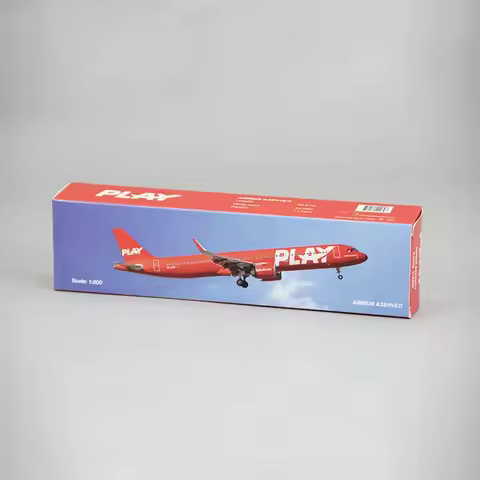 New 1:200 Scale A321NEO Flyplay Iceland Play Air Airlines Airplane Model Toys Aircraft Plane Assembl