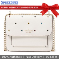 Kate Spade Handbag In Gift Box Crossbody Bag Remi Flap Chain Crossbody Cream Off White # K9444