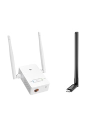 BrosTrend Universal WiFi to Ethernet Adapter, 300Mbps on 2.4GHz, WiFi to Wired Converter Wireless Br