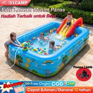 [ lowest price] jumbo children's swimming pool 3.1 meters 3 Rings Thick rubber inflatable swimming p