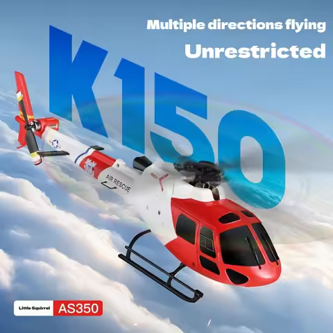 Wltoys Rc Helicopter K150 As350 Little Squirrel 4 Channel Brushless Motor Altitude Hold 6g Mode Simu