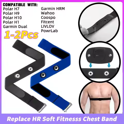 1-2Pcs Heart Rate Monitor Chest Belt Strap ,Replacement Belt Compatible with For Polar Garmin Magene