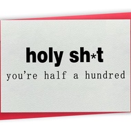 Funny 50th Birthday Card for Men Women, Rude 50th Birthday Gift for Him Her, Cheeky 50 Years Old Bir