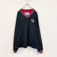 90年代Champion尼龍套頭夾克，復古款，黑色，L碼