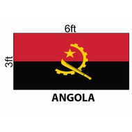 Angola Flag 3x6ft, Bendera Angola 3x6ft, Polyester