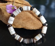 西藏老線珠10子 天珠 管珠 瑪瑙玉髓 藥師珠 手串 手鍊 老天珠