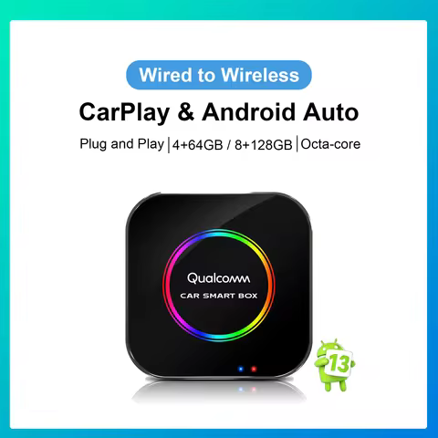 EzoneTronics CarPlay Android 13 smart Ai Box Octa-core 4+64G/8+128G with Android CarPlay Stream Vide