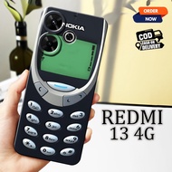 Softcase Redmi 13 4G Terbaru & Poco M6 4G Case Redmi 13 4G Motif HP Nokia Jadul Case Pelindung HP Po
