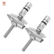 1 Pair Toilet Seat Fixing Hinge Set M6 X 71.5mm Stainless Steel Toilet Lid Hinge Fixing Bracket C010