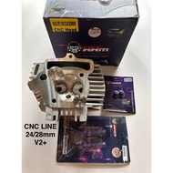 HHM/VSECO-R DREAM/W100 RACING CYLINDER HEAD 23/27MM 24/28MM 26/30MM