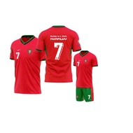 Bộ Áo Đấu Bóng Đá Bồ Đào Nha Sân Nhà 24/25 Siêu Sao Ronaldo - Số 7 Thun Lạnh Và Thun Fex Thái Cao Cấ