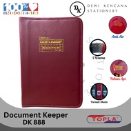Document Keeper F4 (Folio) Waterproof Zippered Document Diploma Folder TOPLA DK-888