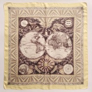 復古 Anna Sui 真絲圍巾，半球形，100% 真絲 26 x 26 英寸，帶品牌標籤