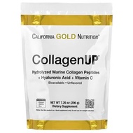 California Gold Nutrition 水解海洋膠原蛋白肽 + 透明質酸和維生素 C，206克，2029年2月到期