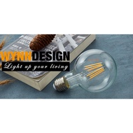 Wynn Design E27 Edison Light Bulb 8W Led Daylight and Warm Yellow Light G95 Wynn (G95-8W))