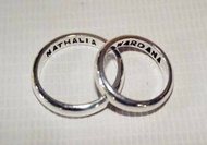 PPC Cincin Ring Perak Silver Tunangan Couple Ukir Nama 925 Pria Wanita
