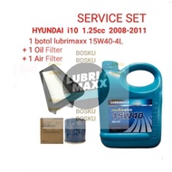 (Air Filter 28113-OX200 +Oil Filter Hyundai 2Y500 +lubrimaxx 15W40-4L Engine Oil) HYUNDAI i10 (1.25c