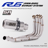 Full Motorcycle Exhaust System For YZF R6 2006-2016 Exhaust Pipe Front Tube Link Pipe Connect 51MM M