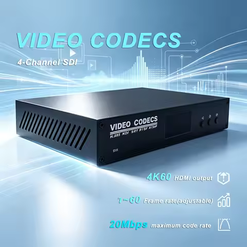 4-Channel SDI Encoder Decoder SDI to IP Low Latency (HTTP/UDP/RTSP/HLS/RTMP) Webcast Push Stream IPT